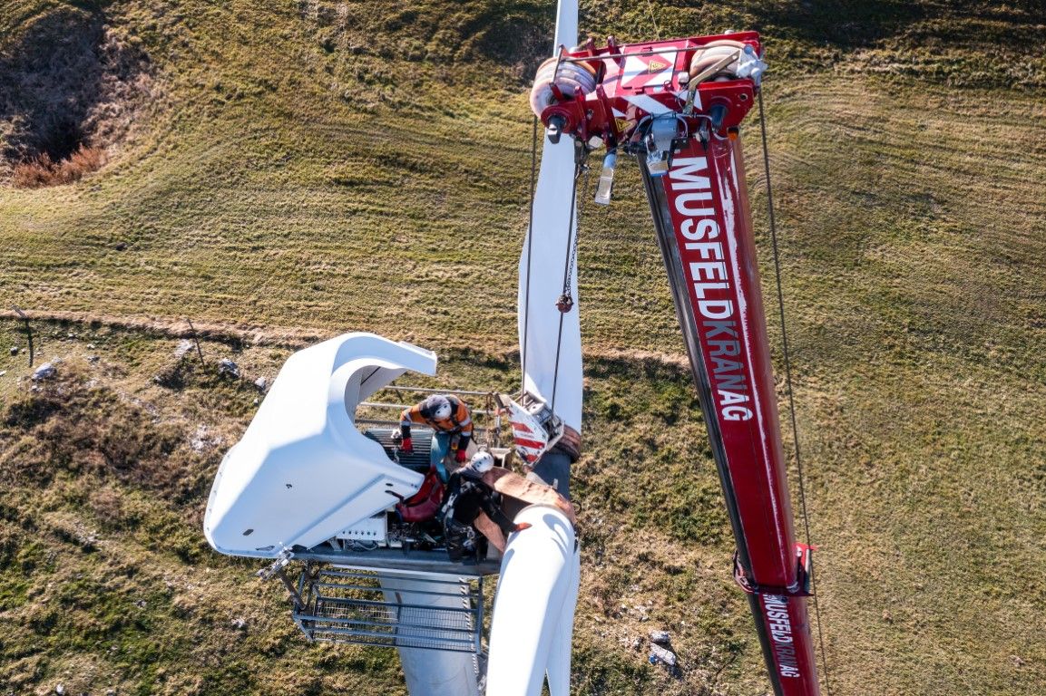 Abbau Windkrafwerk Grenchenberg