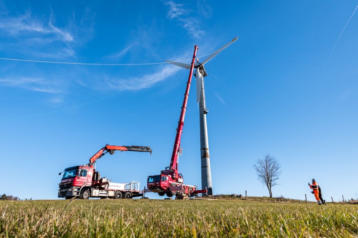 Abbau Windkrafwerk Grenchenberg