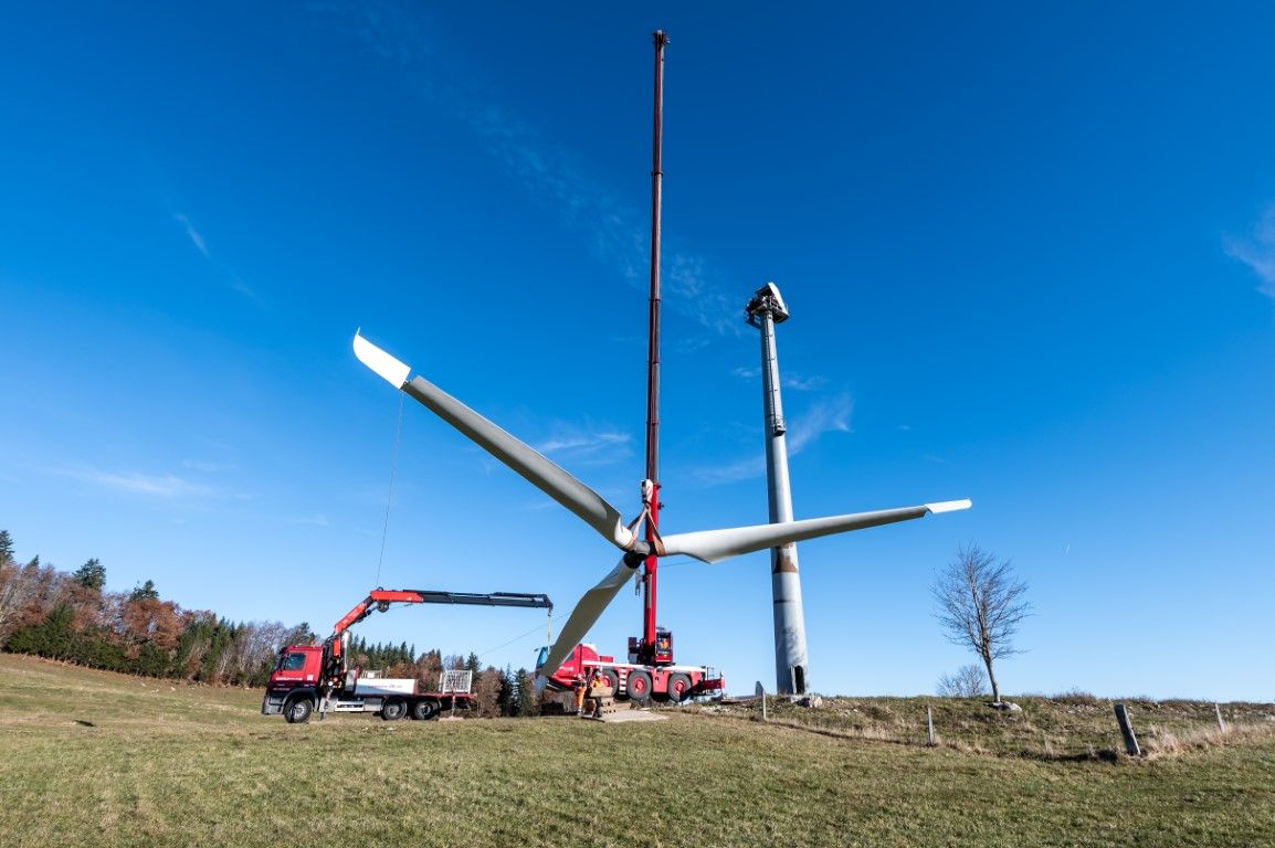 Abbau Windkrafwerk Grenchenberg